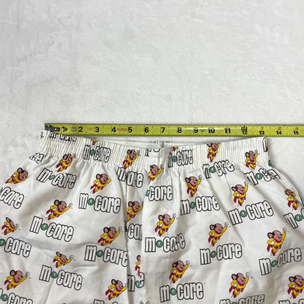 Image Boxers Pajama Shorts Cotton Mens L White Good Vintage Mighty Mouse m-core